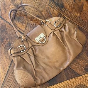 Salvatore Ferragamo Brown Leather Handbag